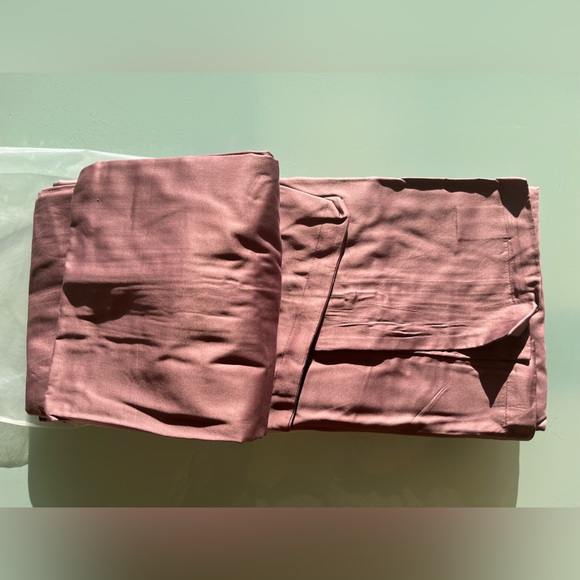 JS Affluence King Duvet Cover + 2 Shams Set 3 Piece Plum Gray 100% Cotton Sateen - Picture 9 of 10